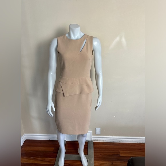 Saudra Augelazzi Dresses & Skirts - SANDRA ANGELOZZI 🇨🇦 - Gorgeous peplum shift dress. Size 34 (P2P is 17")